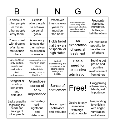 N̶a̶r̶c̶i̶s̶s̶i̶s̶t̶i̶c̶ ̶P̶e̶r̶s̶o̶n̶a̶l̶i̶t̶y̶ ̶D̶i̶s̶o̶r̶d̶e̶r̶  Emma Frost Bingo Card