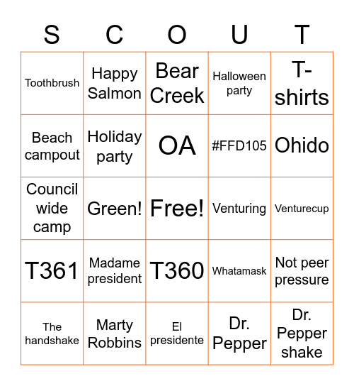 Crew360 Bingo Card