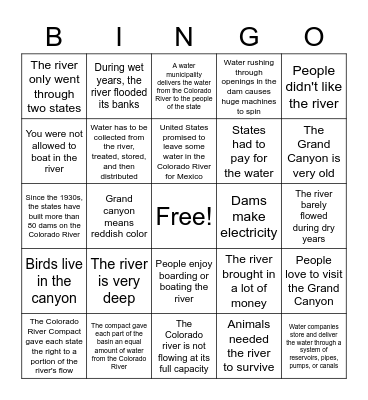 The Colorado Bingo Card