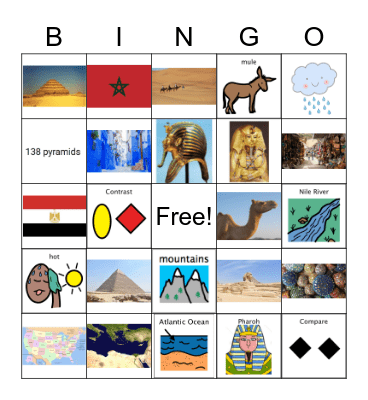 Let's Travel to Africa Bingo Card