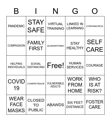 QUARANTINED BINGO JULY 2020 Bingo Card