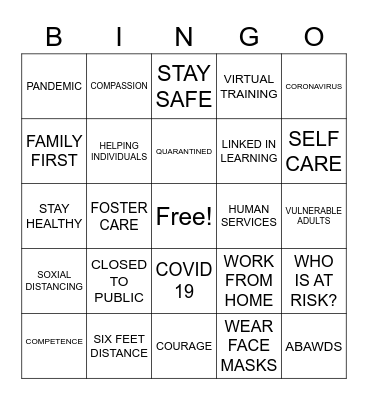 QUARANTINED BINGO JULY 2020 Bingo Card