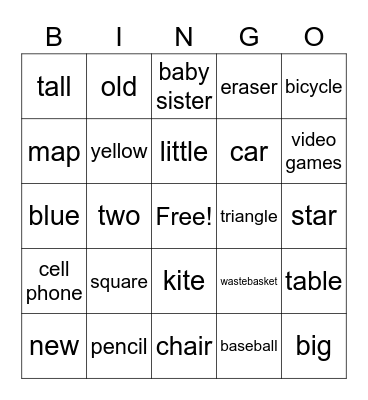 UCAL Bingo Card