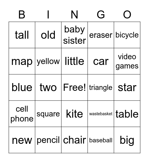 UCAL Bingo Card