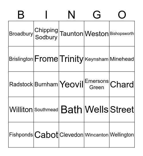 Station Codes Bingo Card