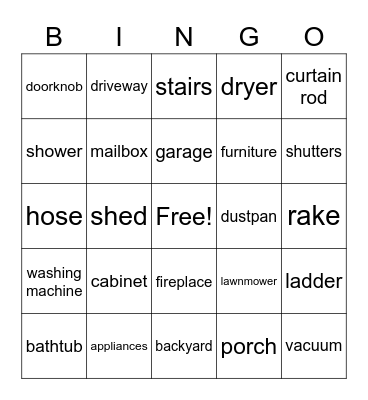 Home LEC Bingo Card