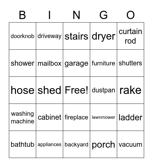 Home LEC Bingo Card