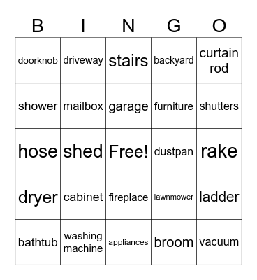 Home LEC Bingo Card