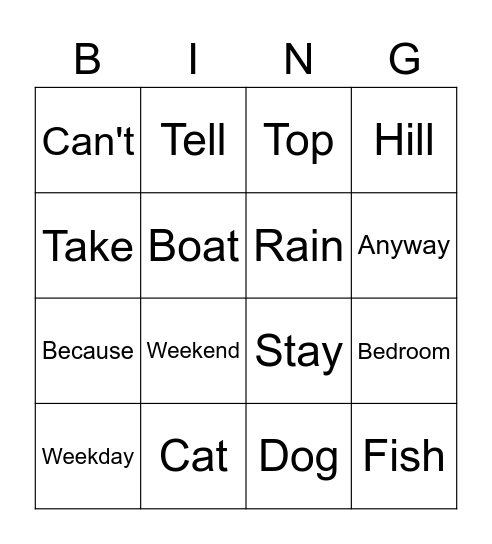 Evelyn's Bingo Card Bingo Card