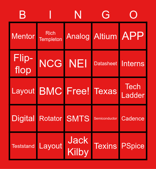 BMC Bingo Card