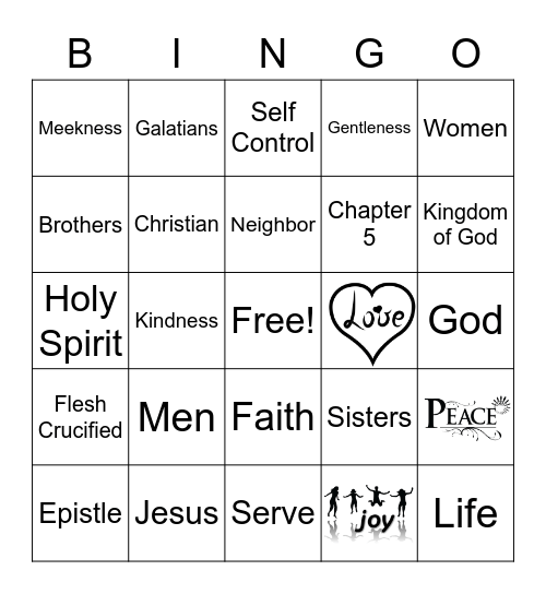 Fruit of the Spirit Bingo Card