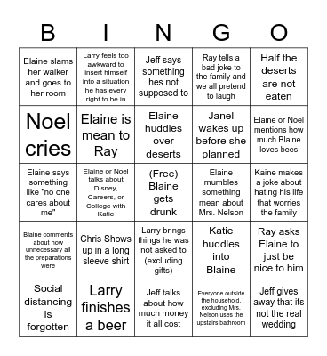 Wedding Bingo 2020 Bingo Card