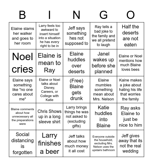 Wedding Bingo 2020 Bingo Card