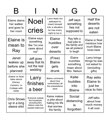 Wedding Bingo 2020 Bingo Card