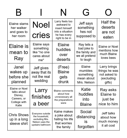 Wedding Bingo 2020 Bingo Card