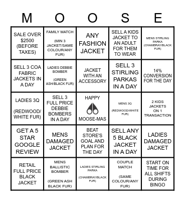 MOOSE-MAS Bingo Card