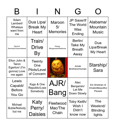 Music Bingo! Bingo Card