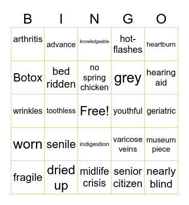 Happy 50th Birthday Bingo Card