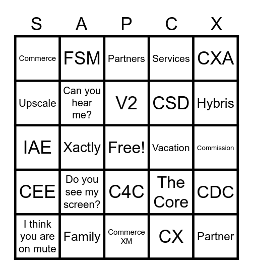 BINGO! Mid-Market West Bingo Card