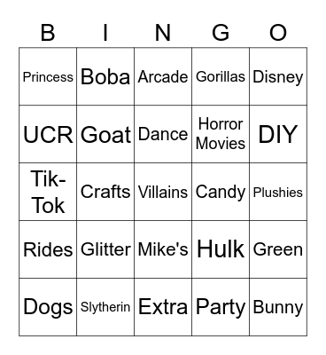 Ximena's Birthday Bingo Card