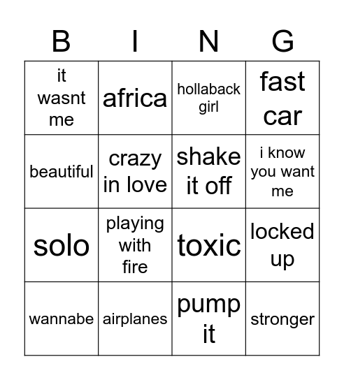 Leeds Bingo Bongo Bingo Card