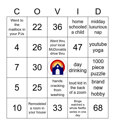 COVID Bingo Card