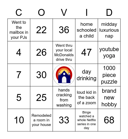 COVID Bingo Card