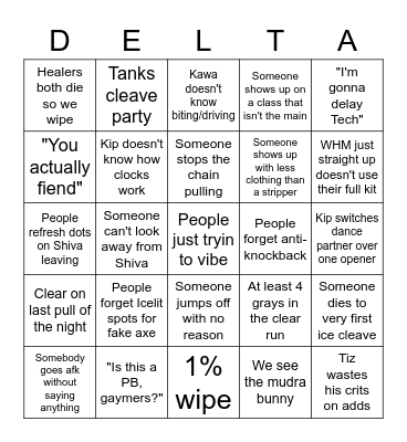 Clown Fiesta Bingo Card