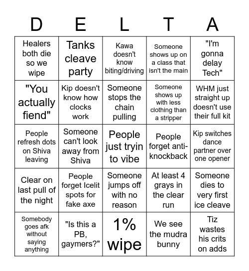 Clown Fiesta Bingo Card