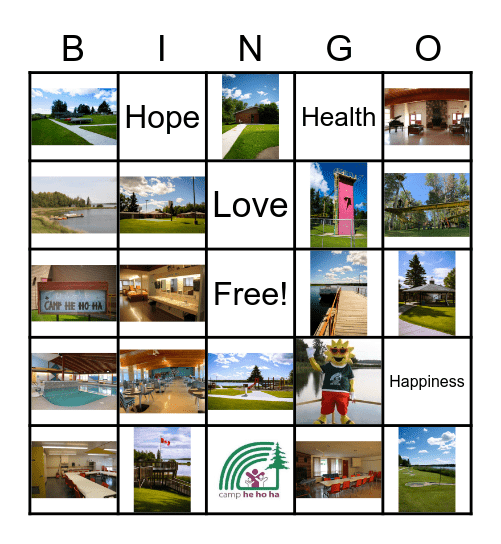 Camp He Ho Ha Bingo Card