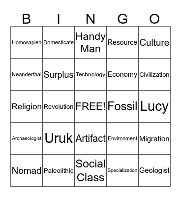 Review Bingo Card