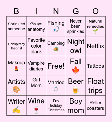 Sprinkle Bingo 🌟🧚‍♀️ Bingo Card
