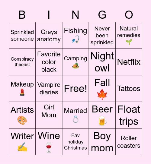 Sprinkle Bingo 🌟🧚‍♀️ Bingo Card