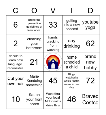 COVID Bingo Card