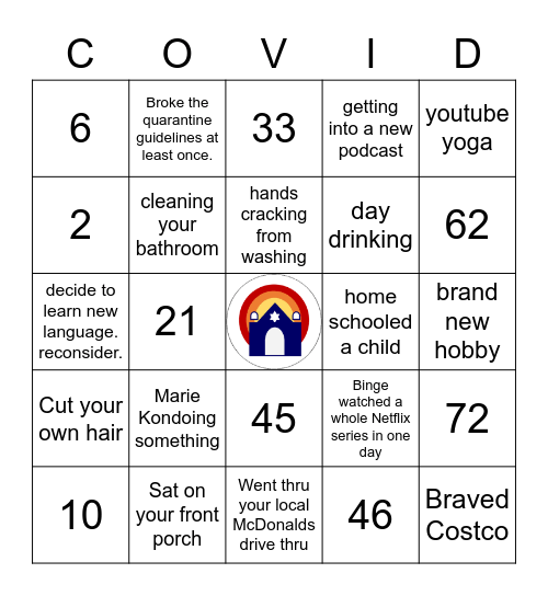 COVID Bingo Card