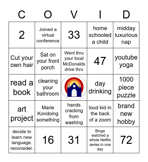 COVID Bingo Card