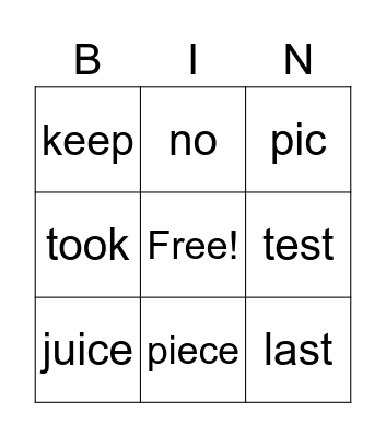 Clean House Bingo Card
