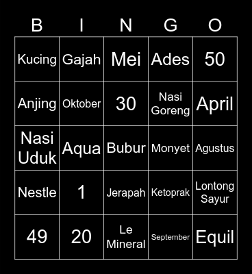 lovedbysooyoung Bingo Card