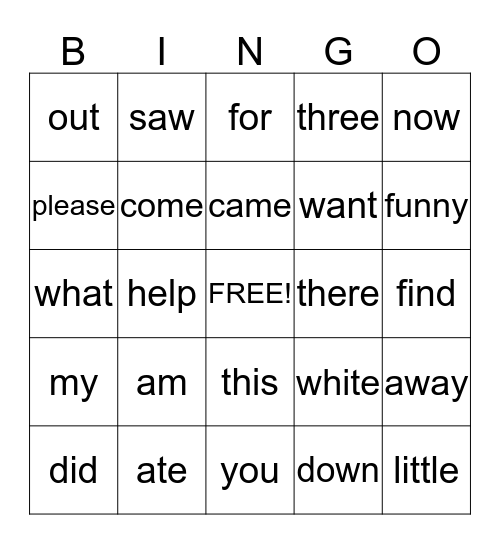 DeKyn  Bingo Card