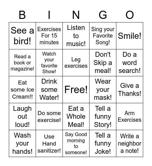 Quarantine Bingo!! Bingo Card