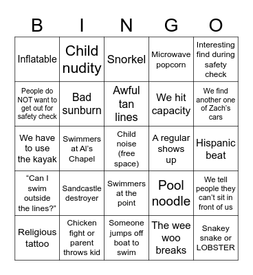 This weekend sucks at the DAR Bingo Card