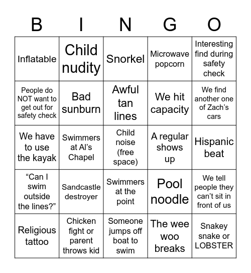 This weekend sucks at the DAR Bingo Card