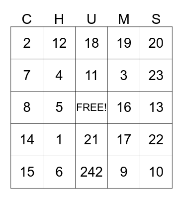 Disney Villain Bingo Card