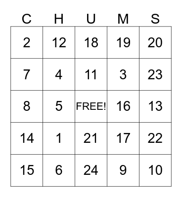 Disney Villain Bingo Card