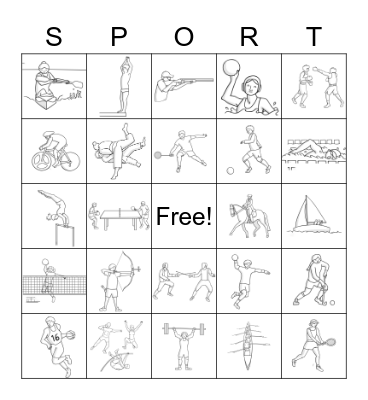 Sports Bingo Card