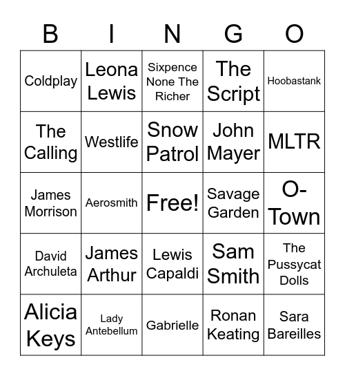 Sadhana BINGO Night Bingo Card