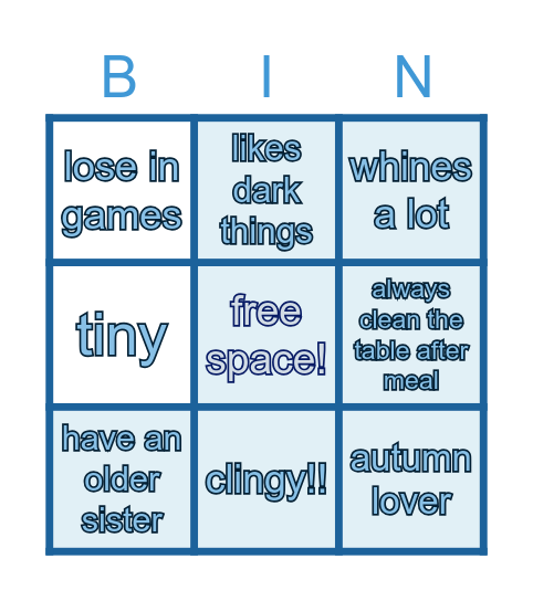 CHANGBIN'S BINGO Card