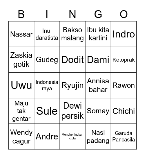 TXT boyben Bingo Card