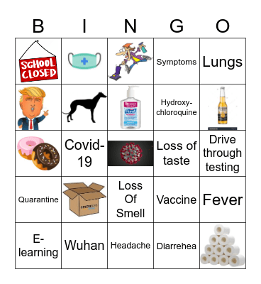 COVID - 19 Bingo Card