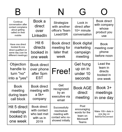 CHI-Town Weekly Bingo Card